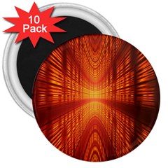 Abstract Wallpaper With Glowing Light 3  Magnets (10 Pack)  by Simbadda