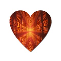 Abstract Wallpaper With Glowing Light Heart Magnet by Simbadda