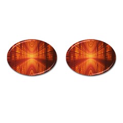 Abstract Wallpaper With Glowing Light Cufflinks (oval) by Simbadda