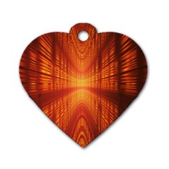 Abstract Wallpaper With Glowing Light Dog Tag Heart (one Side) by Simbadda