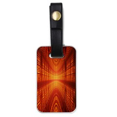 Abstract Wallpaper With Glowing Light Luggage Tags (one Side)  by Simbadda