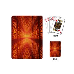 Abstract Wallpaper With Glowing Light Playing Cards (mini)  by Simbadda