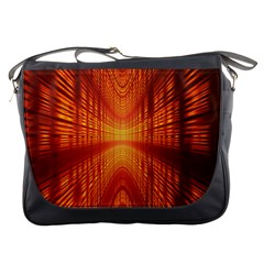 Abstract Wallpaper With Glowing Light Messenger Bags by Simbadda