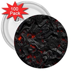 Volcanic Lava Background Effect 3  Buttons (100 Pack)  by Simbadda