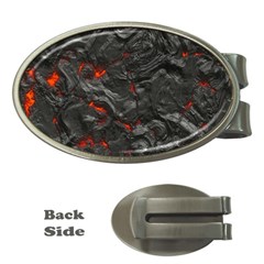 Volcanic Lava Background Effect Money Clips (oval)  by Simbadda