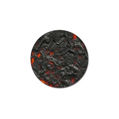 Volcanic Lava Background Effect Golf Ball Marker