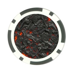 Volcanic Lava Background Effect Poker Chip Card Guard by Simbadda