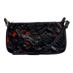 Volcanic Lava Background Effect Shoulder Clutch Bags by Simbadda