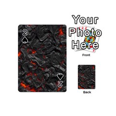 Volcanic Lava Background Effect Playing Cards 54 (mini)  by Simbadda