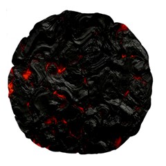 Volcanic Lava Background Effect Large 18  Premium Round Cushions by Simbadda