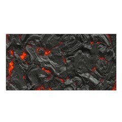 Volcanic Lava Background Effect Satin Shawl by Simbadda