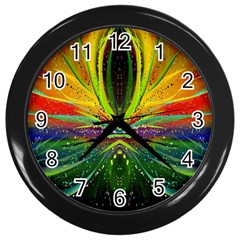 Future Abstract Desktop Wallpaper Wall Clocks (black) by Simbadda