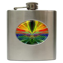 Future Abstract Desktop Wallpaper Hip Flask (6 Oz) by Simbadda