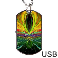 Future Abstract Desktop Wallpaper Dog Tag Usb Flash (one Side) by Simbadda