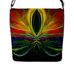 Future Abstract Desktop Wallpaper Flap Messenger Bag (l)  by Simbadda