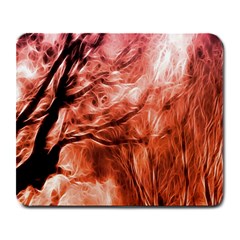 Fire In The Forest Artistic Reproduction Of A Forest Photo Large Mousepads by Simbadda