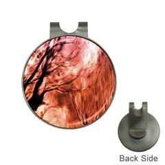 Fire In The Forest Artistic Reproduction Of A Forest Photo Hat Clips With Golf Markers by Simbadda