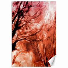 Fire In The Forest Artistic Reproduction Of A Forest Photo Canvas 20  X 30   by Simbadda