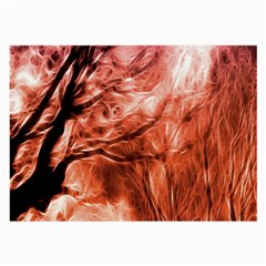 Fire In The Forest Artistic Reproduction Of A Forest Photo Large Glasses Cloth by Simbadda