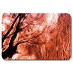 Fire In The Forest Artistic Reproduction Of A Forest Photo Large Doormat  30 x20  Door Mat