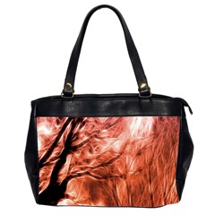 Fire In The Forest Artistic Reproduction Of A Forest Photo Office Handbags (2 Sides)  by Simbadda