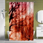 Fire In The Forest Artistic Reproduction Of A Forest Photo Shower Curtain 48  x 72  (Small)  Curtain(48  X 72 ) - 42.18 x64.8  Curtain(48  X 72 )