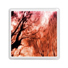 Fire In The Forest Artistic Reproduction Of A Forest Photo Memory Card Reader (square)  by Simbadda