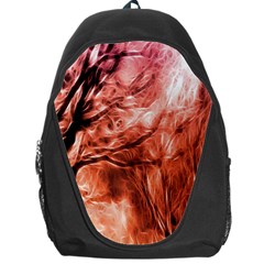 Fire In The Forest Artistic Reproduction Of A Forest Photo Backpack Bag by Simbadda