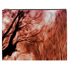 Fire In The Forest Artistic Reproduction Of A Forest Photo Cosmetic Bag (xxxl) 