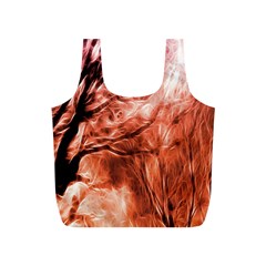 Fire In The Forest Artistic Reproduction Of A Forest Photo Full Print Recycle Bags (s)  by Simbadda