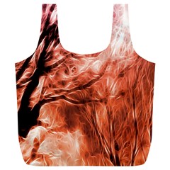 Fire In The Forest Artistic Reproduction Of A Forest Photo Full Print Recycle Bags (l) 