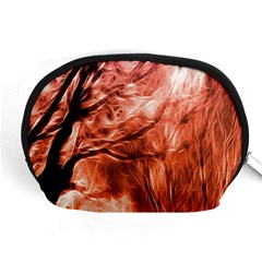 Fire In The Forest Artistic Reproduction Of A Forest Photo Accessory Pouches (medium)  by Simbadda