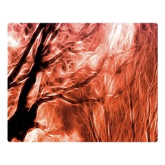 Fire In The Forest Artistic Reproduction Of A Forest Photo Double Sided Flano Blanket (large)  by Simbadda