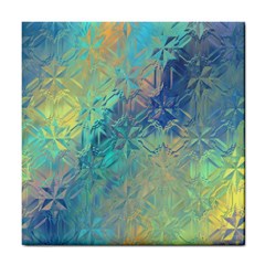 Colorful Patterned Glass Texture Background Tile Coasters