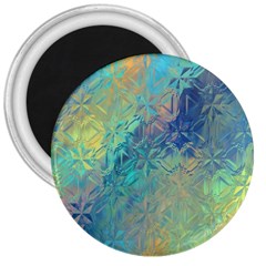 Colorful Patterned Glass Texture Background 3  Magnets by Simbadda