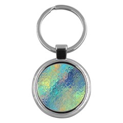 Colorful Patterned Glass Texture Background Key Chains (round)  by Simbadda