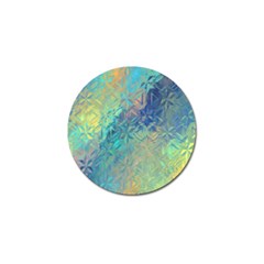 Colorful Patterned Glass Texture Background Golf Ball Marker