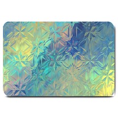 Colorful Patterned Glass Texture Background Large Doormat  by Simbadda