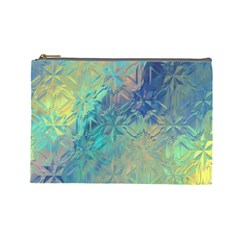 Colorful Patterned Glass Texture Background Cosmetic Bag (large)  by Simbadda