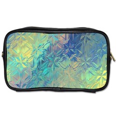 Colorful Patterned Glass Texture Background Toiletries Bags 2-side by Simbadda