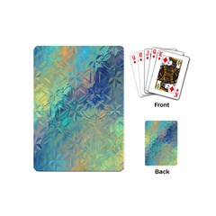 Colorful Patterned Glass Texture Background Playing Cards (mini)  by Simbadda