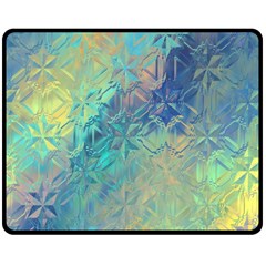 Colorful Patterned Glass Texture Background Double Sided Fleece Blanket (medium)  by Simbadda