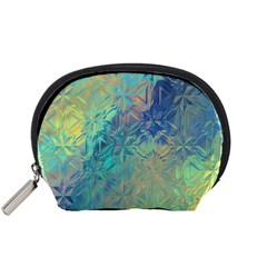 Colorful Patterned Glass Texture Background Accessory Pouches (small)  by Simbadda