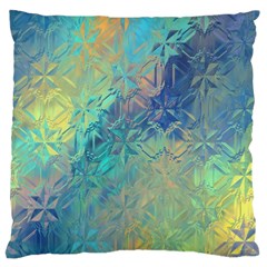 Colorful Patterned Glass Texture Background Large Flano Cushion Case (two Sides) by Simbadda