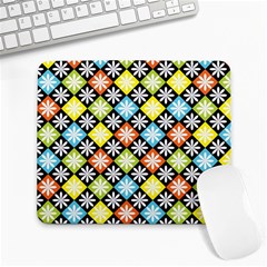 Diamond Argyle Pattern Colorful Diamonds On Argyle Style Large Mousepads by Simbadda