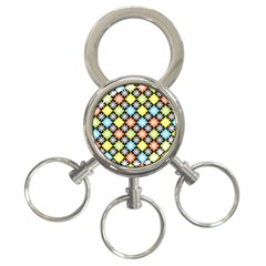 Diamond Argyle Pattern Colorful Diamonds On Argyle Style 3-ring Key Chains by Simbadda