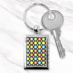 Diamond Argyle Pattern Colorful Diamonds On Argyle Style Key Chains (rectangle)  by Simbadda