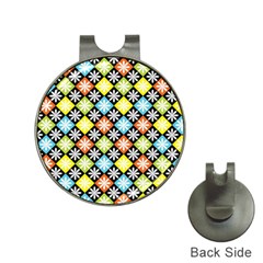 Diamond Argyle Pattern Colorful Diamonds On Argyle Style Hat Clips With Golf Markers by Simbadda