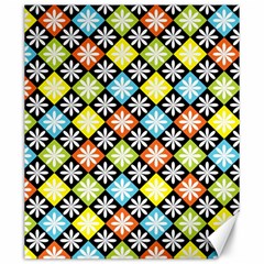 Diamond Argyle Pattern Colorful Diamonds On Argyle Style Canvas 20  X 24   by Simbadda