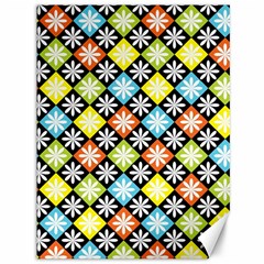 Diamond Argyle Pattern Colorful Diamonds On Argyle Style Canvas 36  X 48   by Simbadda